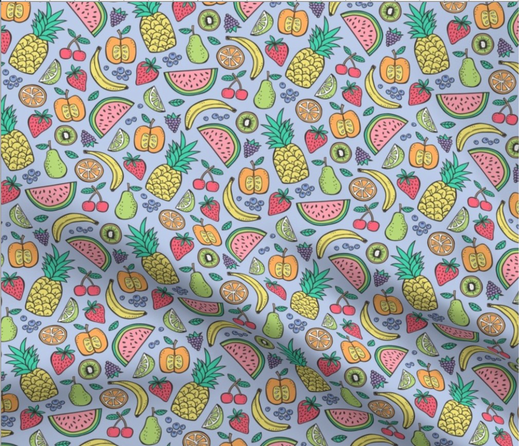 fruit salad • periwinkle
