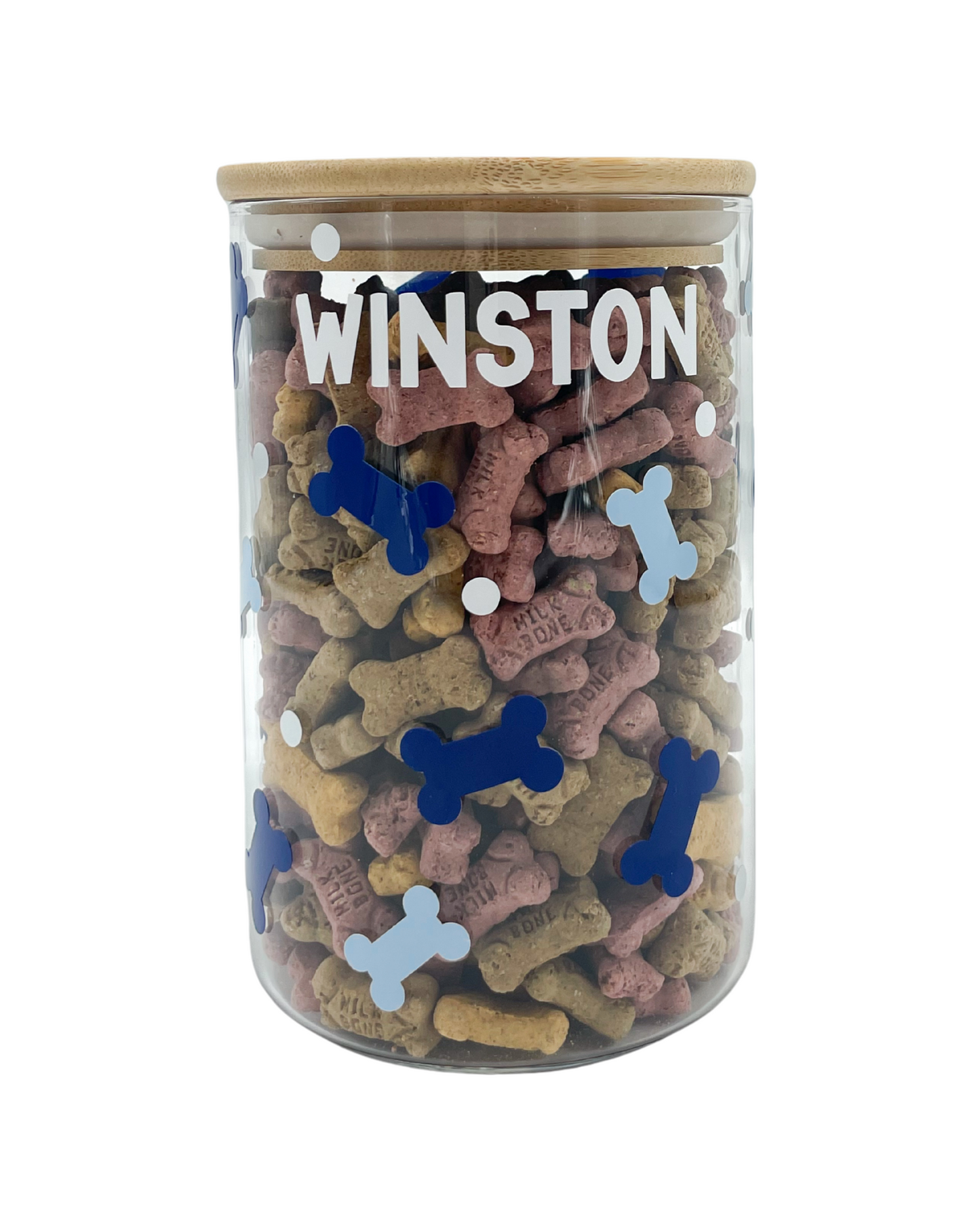 personalized treat jar • bone toss