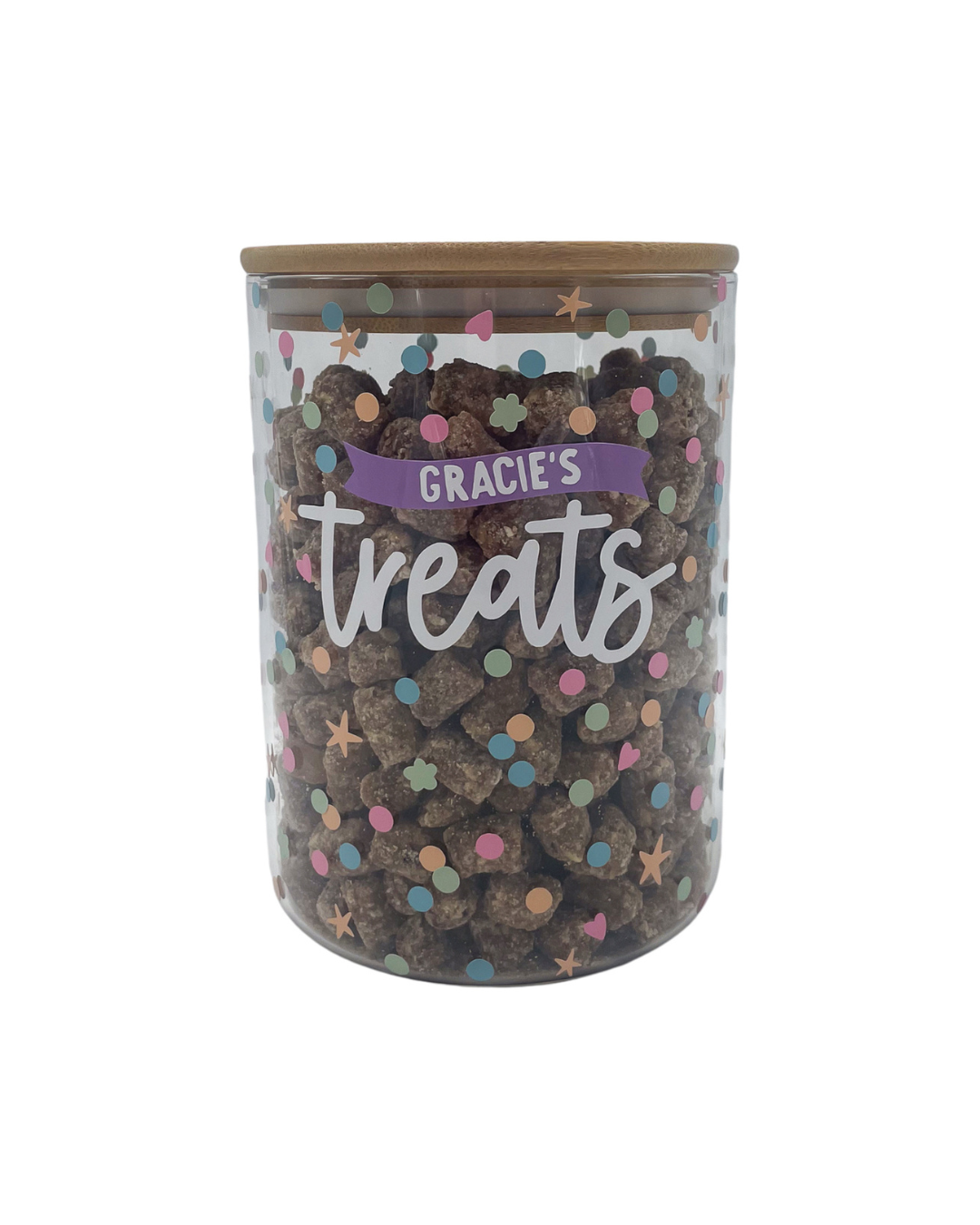 personalized treat jar • confetti
