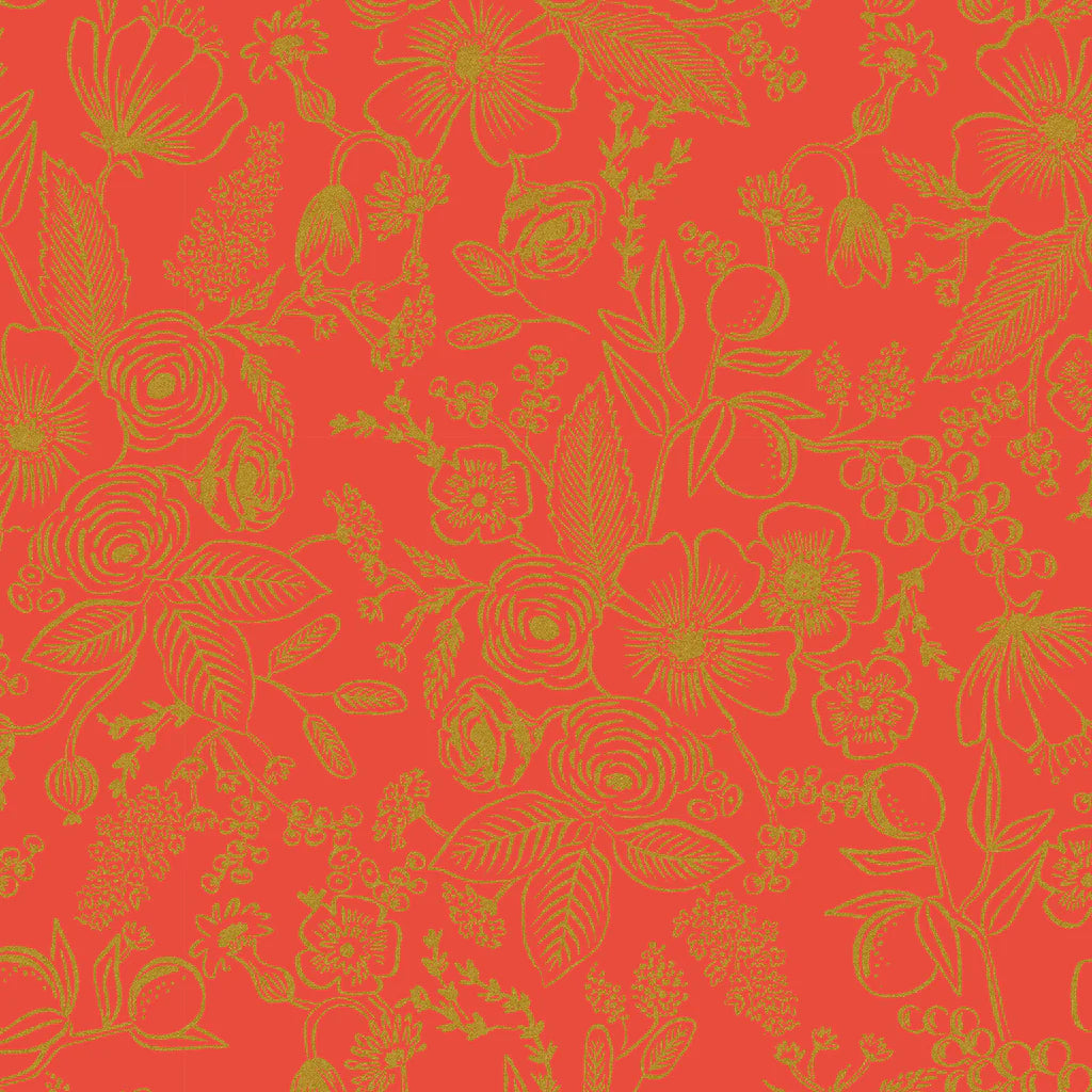 colette metallic floral • red