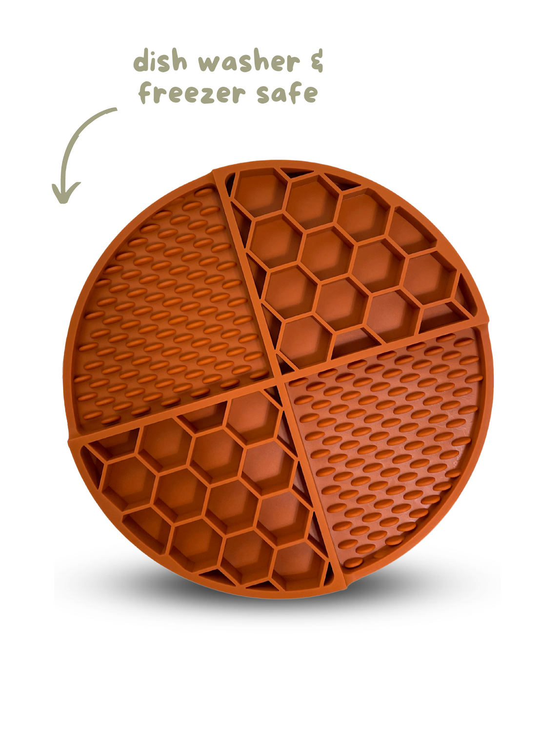 honeycomb lick mat • terra cotta