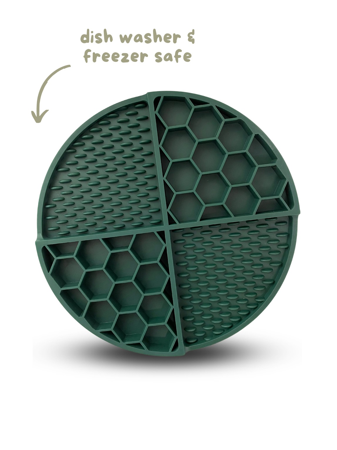 honeycomb lick mat • evergreen